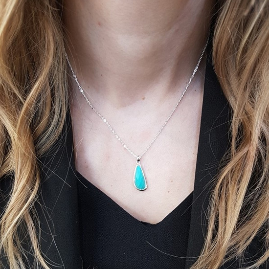 Turquoise necklace by Kit Heath at W.E. Clark and Son