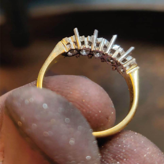 diamond ring repair missing stone