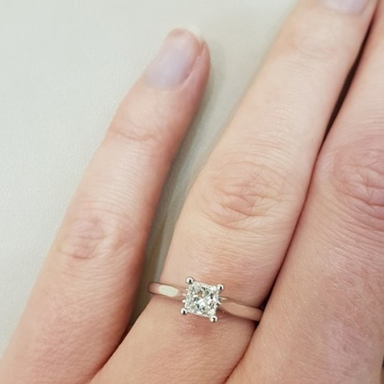clark collection princess cut diamond ring