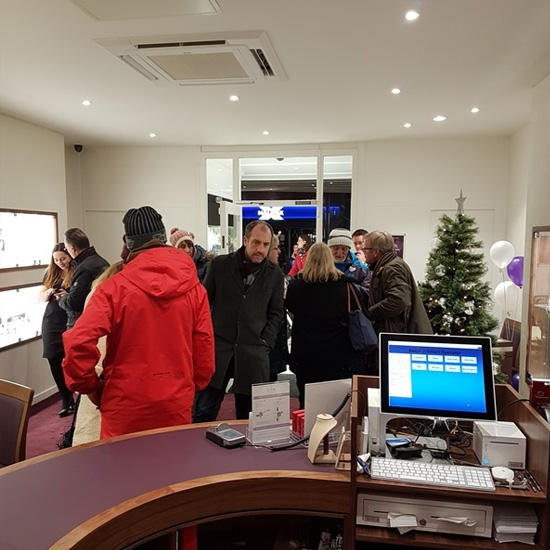 W E Clark and Son Uckfield showroom filled with customers