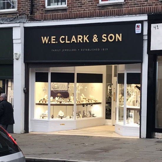 W E Clark and Son Uckfield showroom from outside