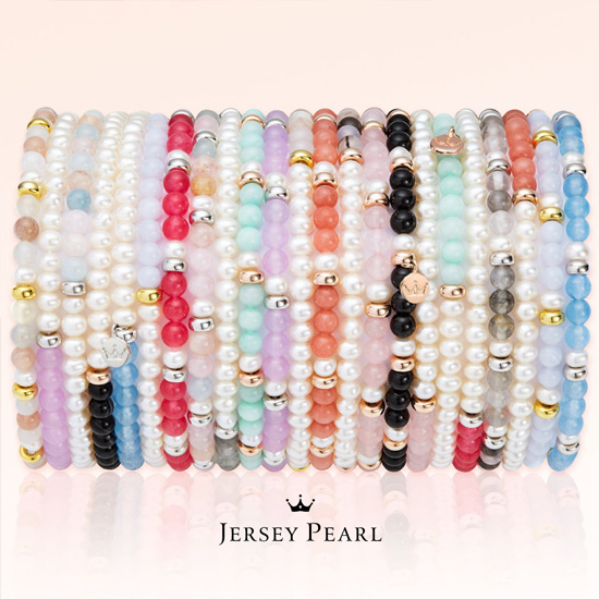 Jersey Pearl Coloured Bracelets