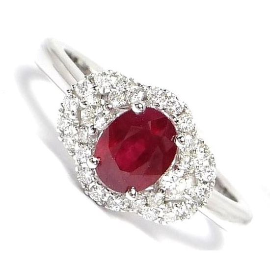 ruby and diamond engagement ring
