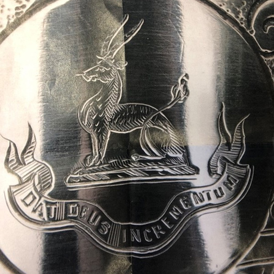 Family crest on silverware