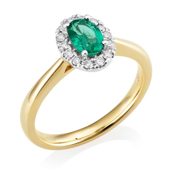 Emerald Halo Eternity Ring