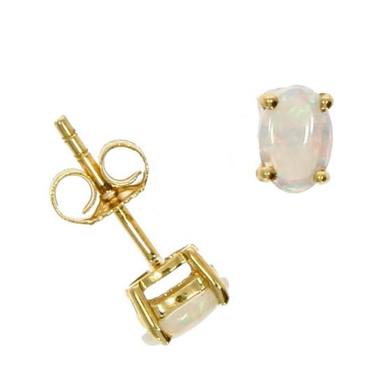 Clark Collection Milky Opal Earrings