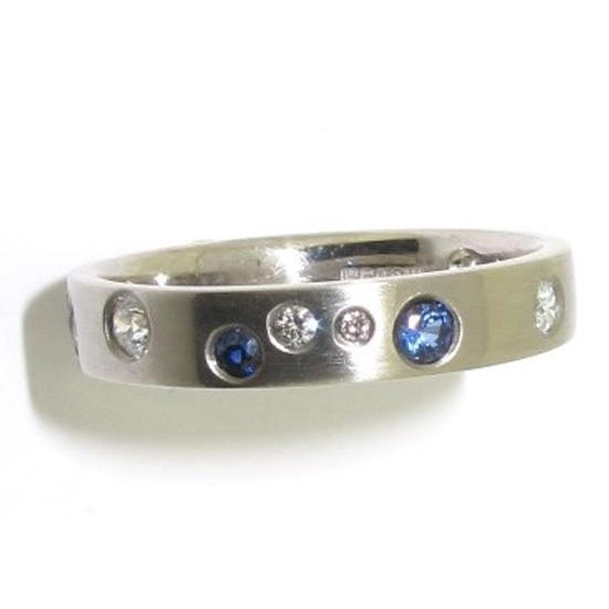 Sapphire & Diamond Scatter Ring
