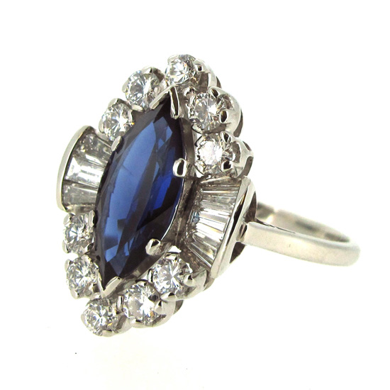 sapphire and diamond ring finished